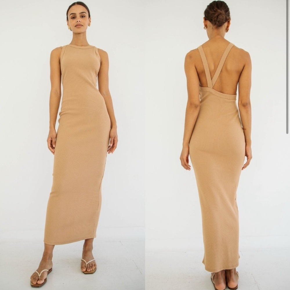 The Line by K Midi Dress - Camel